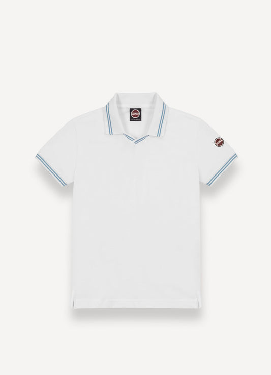 COLMAR WHITE TRIM V-NECK POLO SS T-SHIRT