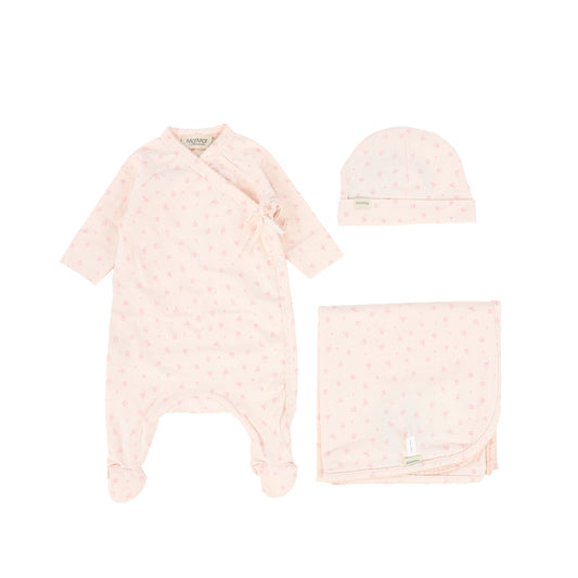 MARMAR COPENHAGEN PINK FLORAL FOOTIE SET