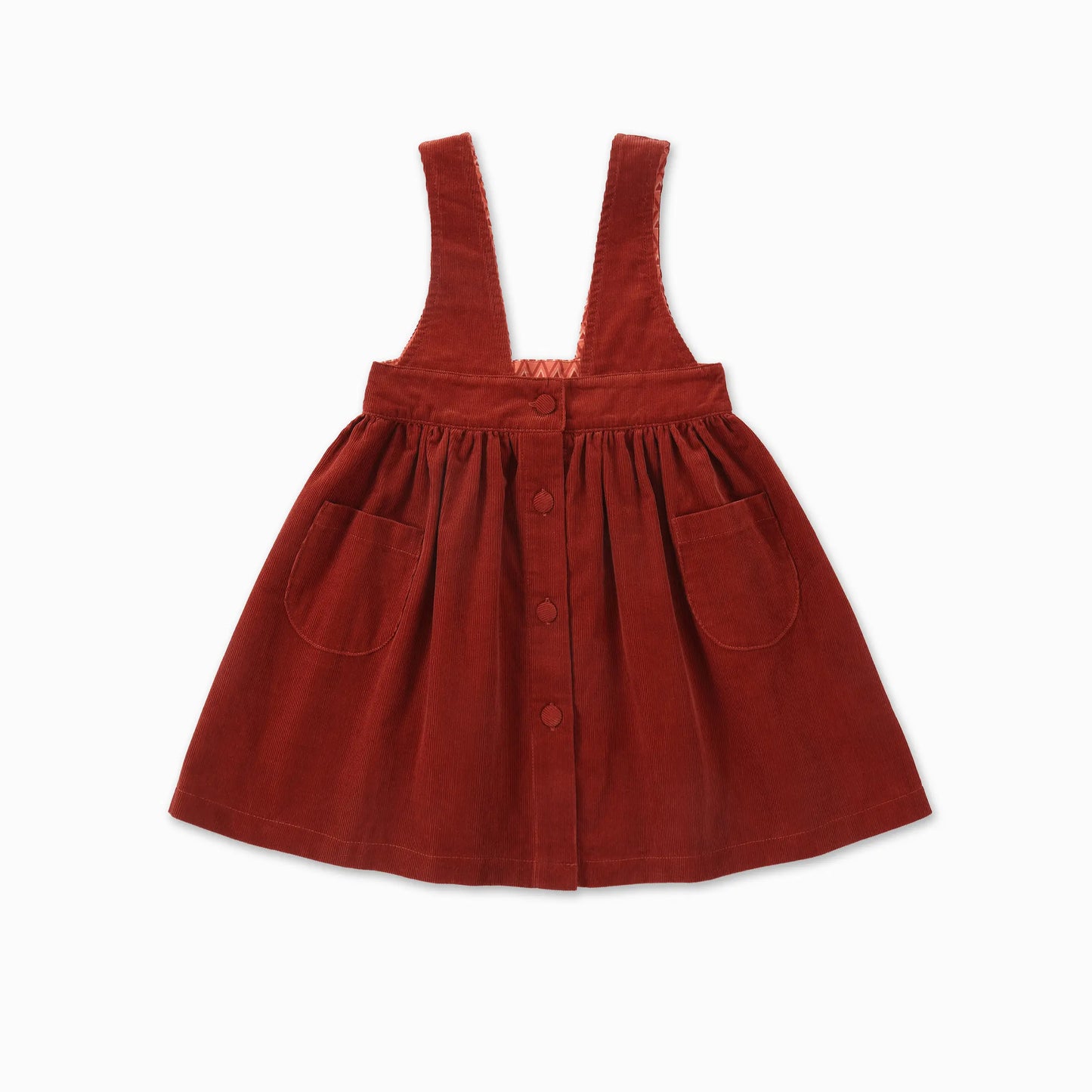 PUVU PIOR RED CORDUROY GEOMETRIC JUMPER