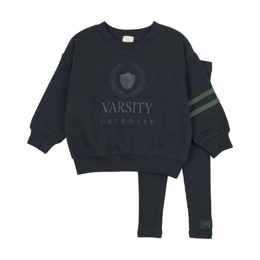 ANALOGIE NAVY FAN CLUB BOYS SWEATSHIRT SET