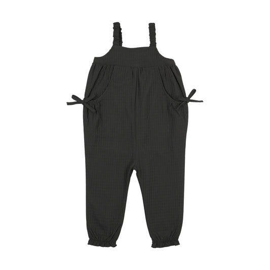LIL LEGS BLACK JACQUARD ROMPER