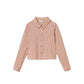 TWINSET PEACH GINGHAM BUTTON DOWN COLLAR SHIRT