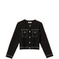 TWINSET BLACK/WHITE STITCH DETAIL KNIT CARDIGAN