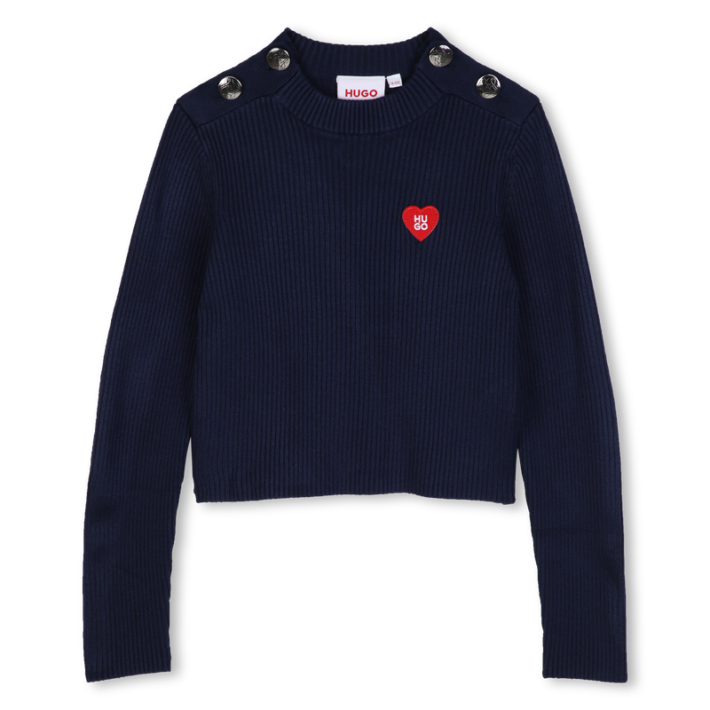 HUGO NAVY KNITTED SWEATER