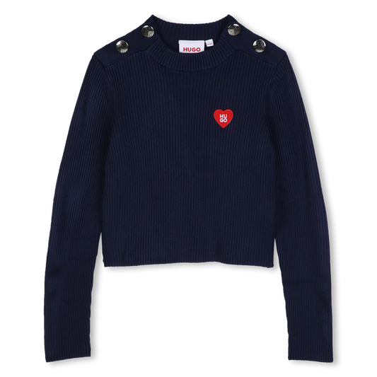 HUGO NAVY KNITTED SWEATER