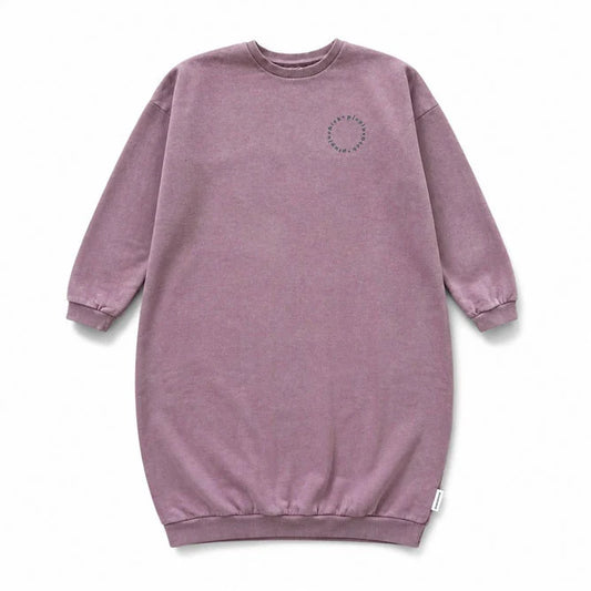 PIUPIUCHICK DUSTY ROSE WORDED SWEATSHIRT DRESS