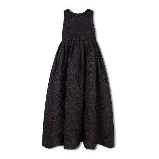 SOIREE BLACK GATHERED SWING JUMPER