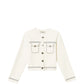 TWINSET SNOW WHITE/BLACK STITCH DETAIL KNIT CARDIGAN