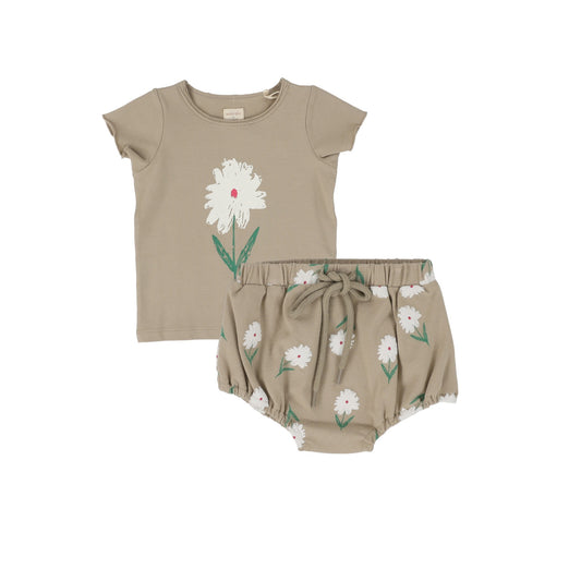 ANALOGIE TAUPE FLOWER BLOOMER SET