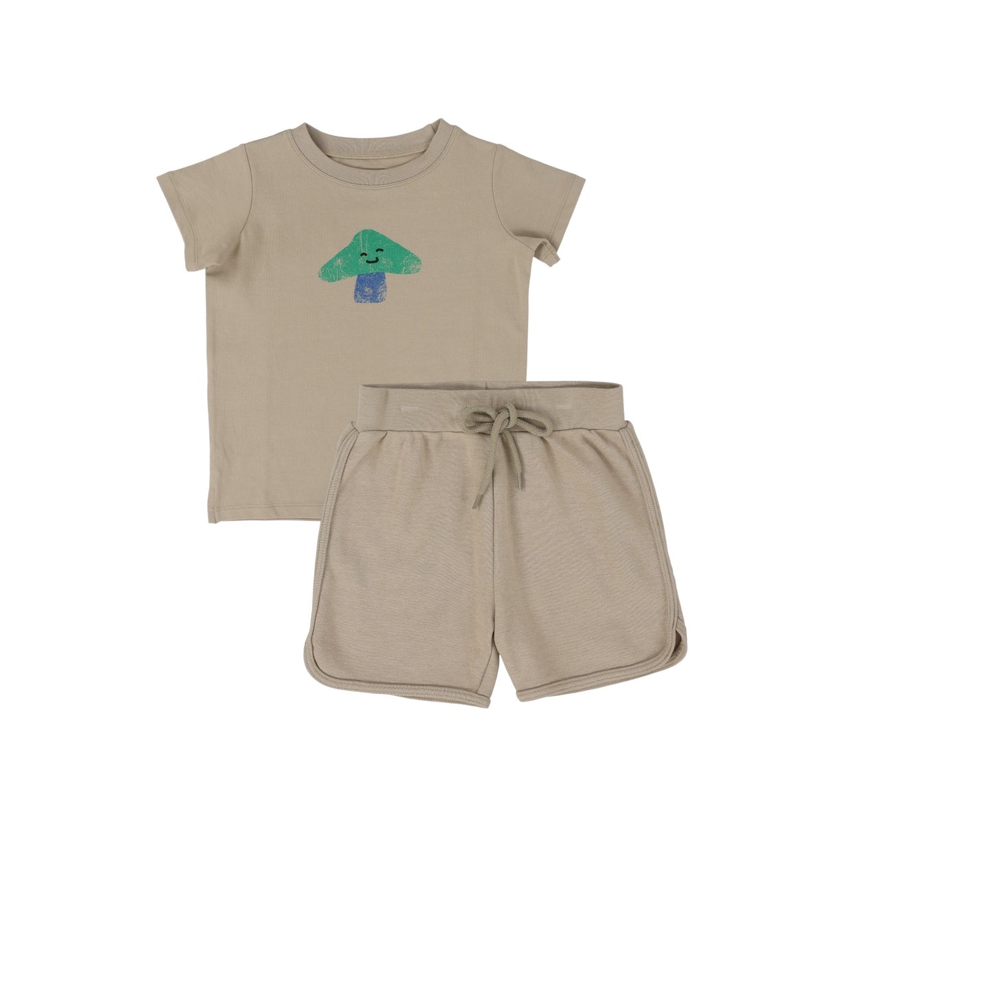 ANALOGIE TAUPE MUSHROOM SHORTS SET