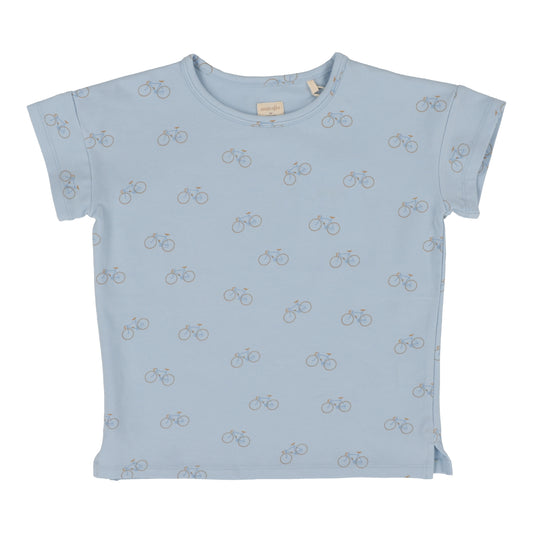 ANALOGIE LIGHT BLUE BIKE PRINT T-SHIRT