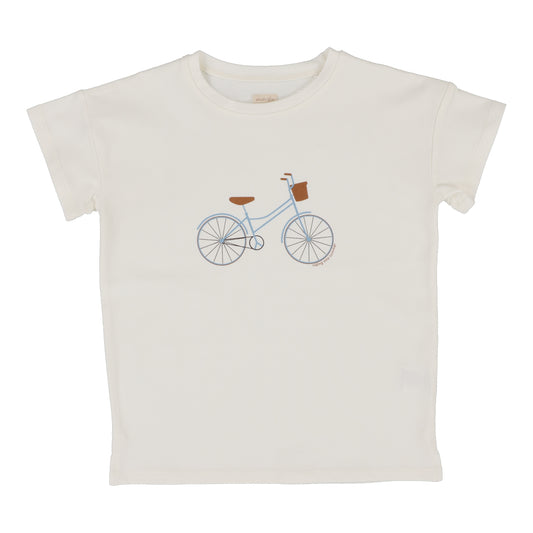 ANALOGIE WHITE/BLUE BIKE T-SHIRT