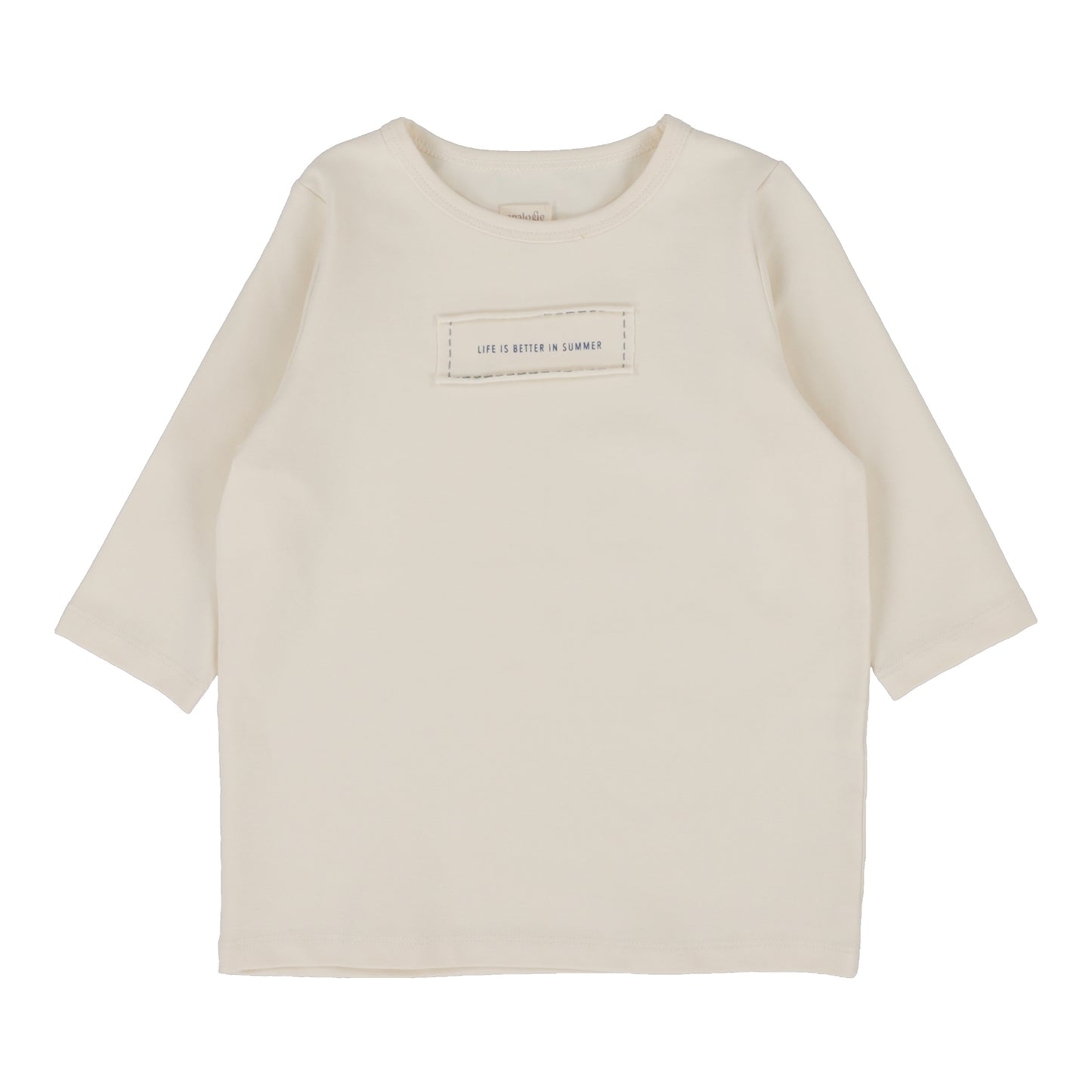 ANALOGIE CREAM PATCH 3/4 SLEEVE T-SHIRT