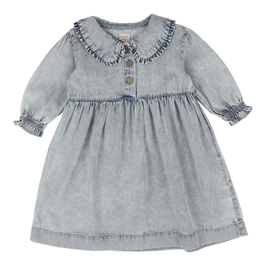 ANALOGIE BLUE DENIM PETER PAN COLLAR DRESS