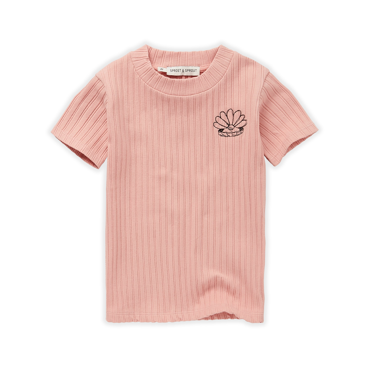 SPROET & SPROUT LIGHT PINK RIBBED SHELL TEE