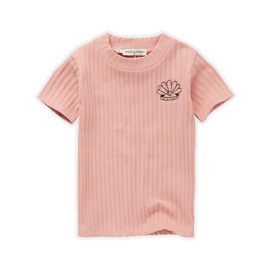SPROET & SPROUT LIGHT PINK RIBBED SHELL TEE [FINAL SALE]