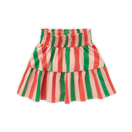 SPROET & SPROUT CORAL STRIPED LAYER SKIRT