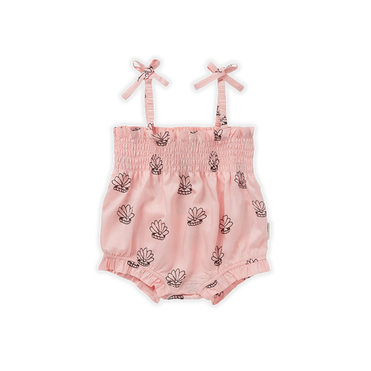 SPROET & SPROUT LIGHT PINK SHELL PRINT ROMPER