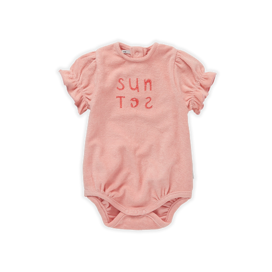 SPROET & SPROUT LIGHT PINK PUFF SLEEVE ROMPER