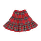 NICOLE MILLER RED PLAID TIERED SKIRT