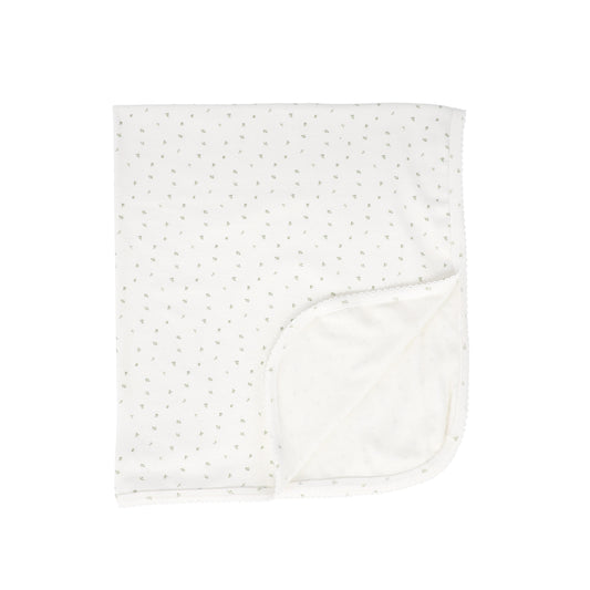 BEBE JOLEE SAGE FLORAL PRINTED BLANKET