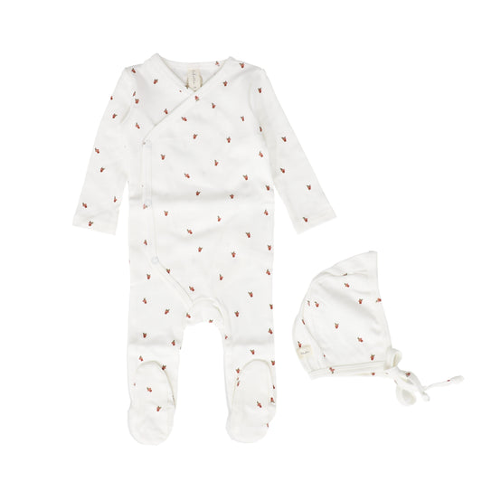 LILETTE WHITE/RED VERY BERRY FOOTIE SET