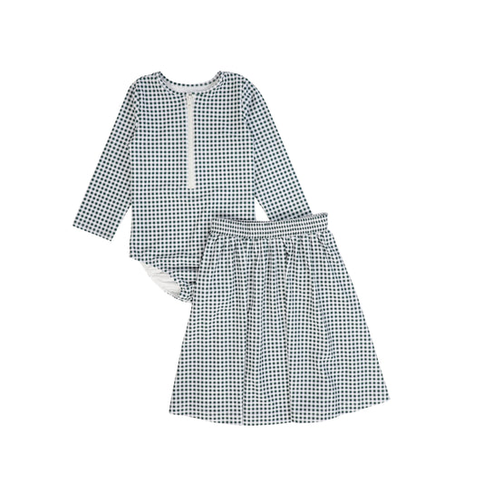 WATER CLUB GREEN GINGHAM SET