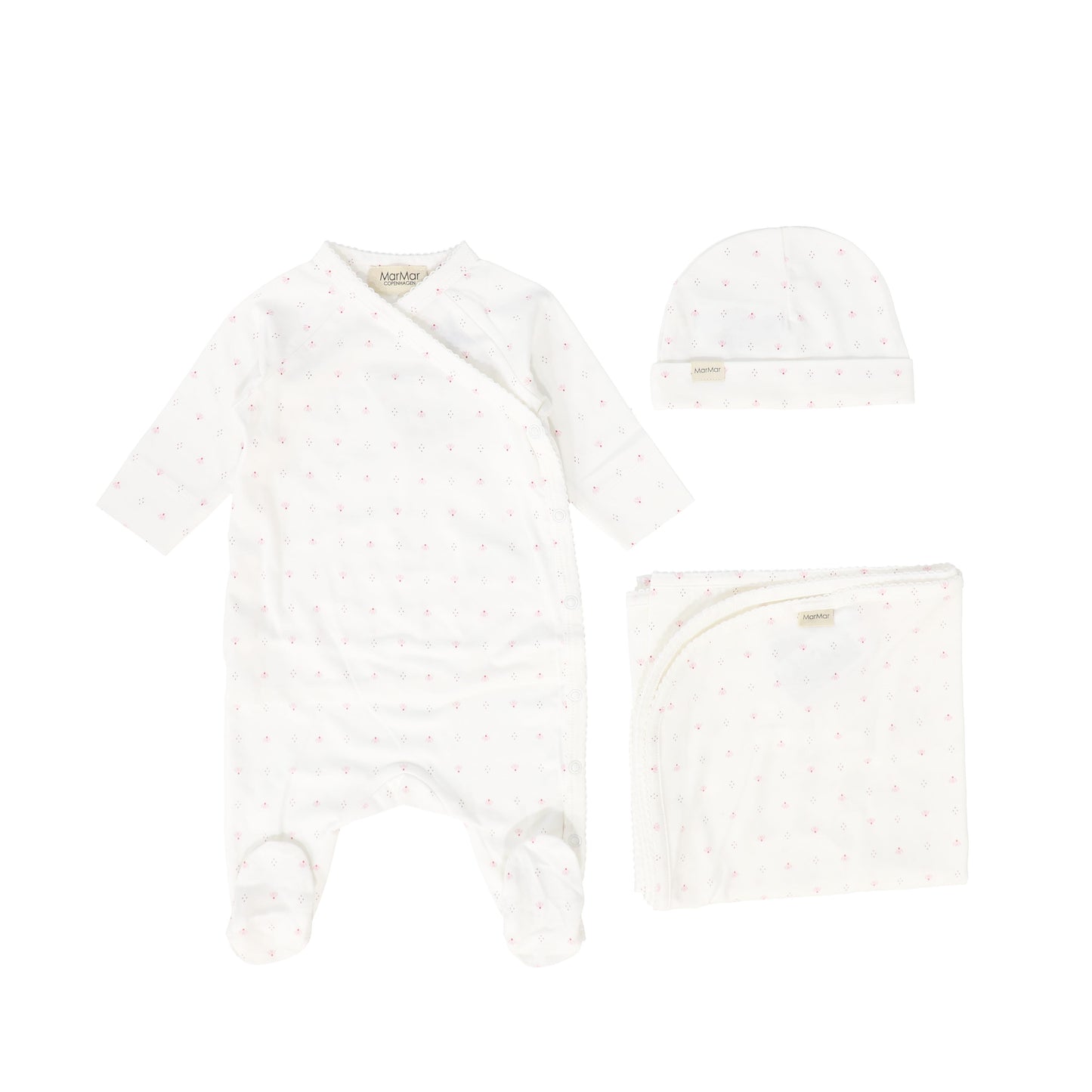 MARMAR COPENHAGEN PALE PINK TULIP FOOTIE SET