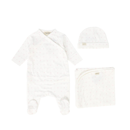 MARMAR COPENHAGEN PALE PINK TULIP FOOTIE SET