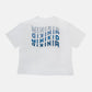 MINIKID WHITE/BLUE WORDED T-SHIRT