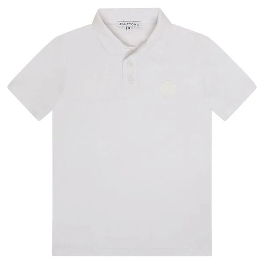 3 BUTTONS WHITE LOGO POLO