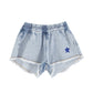 PIUPIUCHICK BLUE DENIM WASH SHORTS