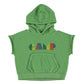 PIUPIUCHICK GREEN WORDED SLEEVELESS SWEATSHIRT