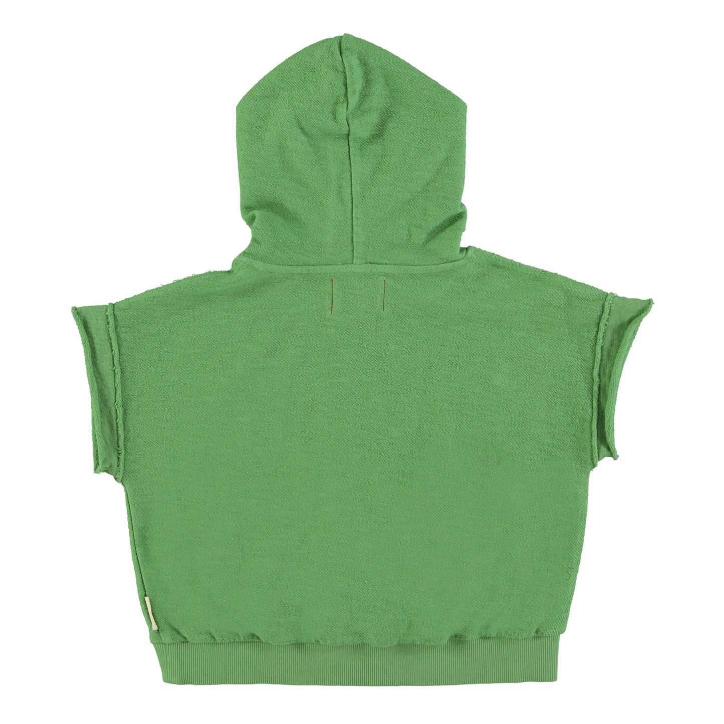 PIUPIUCHICK GREEN WORDED SLEEVELESS SWEATSHIRT