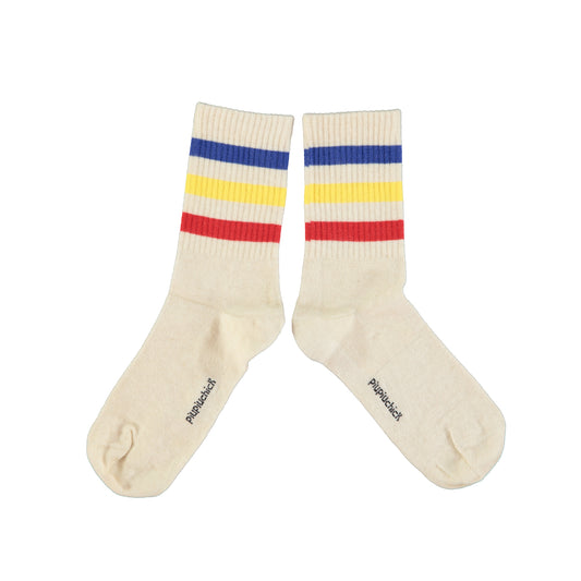 PIUPIUCHICK TAN STRIPE SOCKS