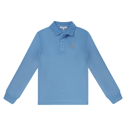 3 BUTTONS LIGHT BLUE SPORT LOGO POLO