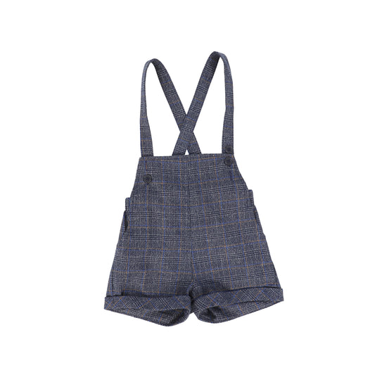 SWEET THREADS BLUE PLAID OVERALLS [FINAL SALE]