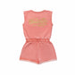 ROOIE AND FRIENDS CORAL DENIM SEAM ROMPER