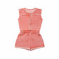 ROOIE AND FRIENDS CORAL DENIM SEAM ROMPER
