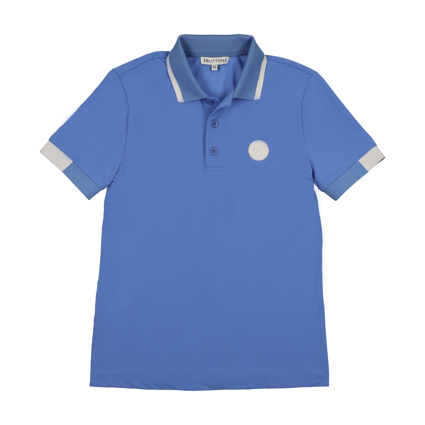 3 BUTTONS BLUE STRIPE SPORT POLO