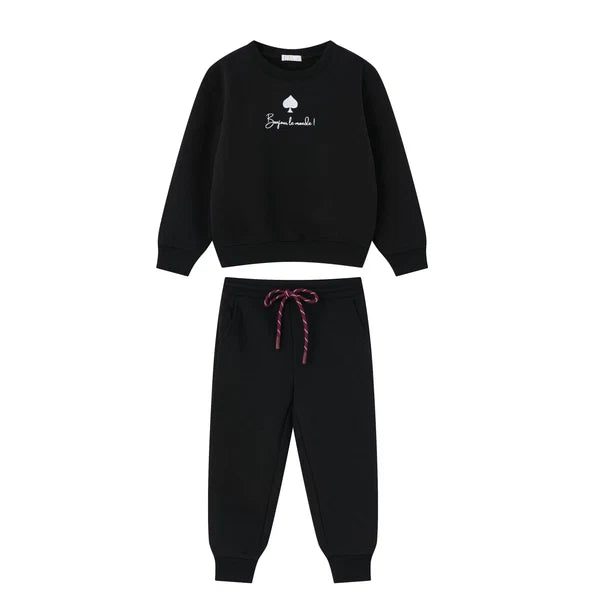 COCO BLANC BLACK SPADES SWEATSHIRT SET
