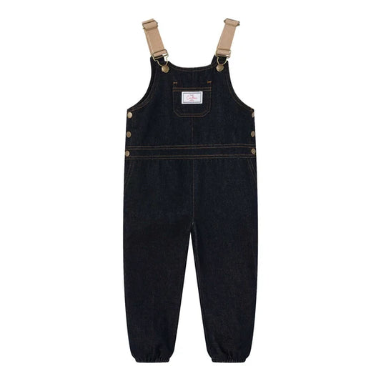 COCO BLANC BLUE DENIM STITCH OVERALLS
