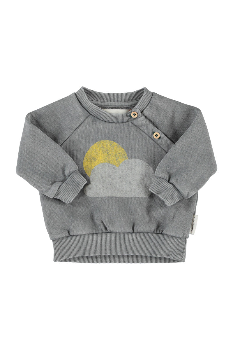 PIUPIUCHICK GREY SKY PRINT SWEATSHIRT