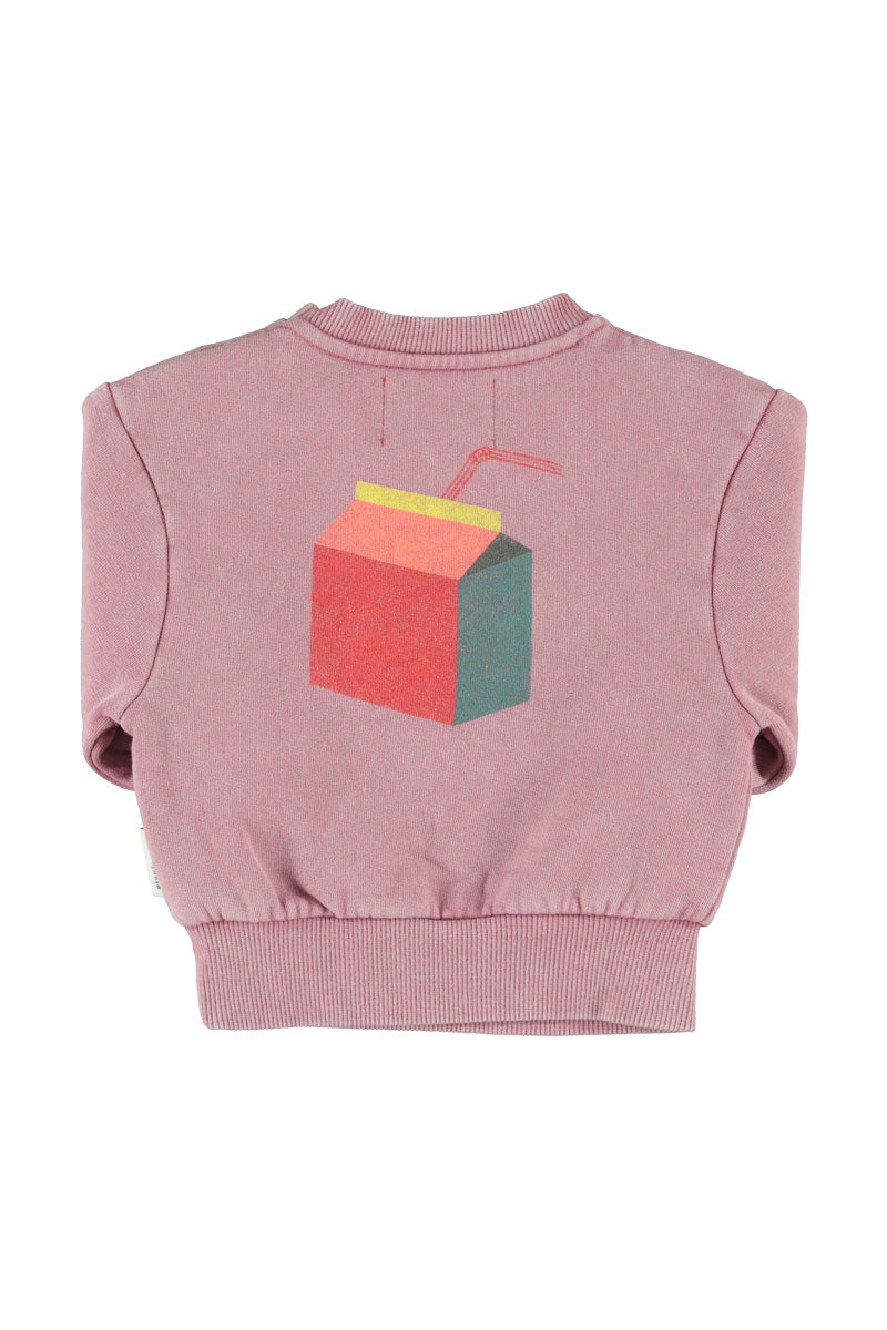 PIUPIUCHICK DUSTY ROSE WORDED SWEATSHIRT