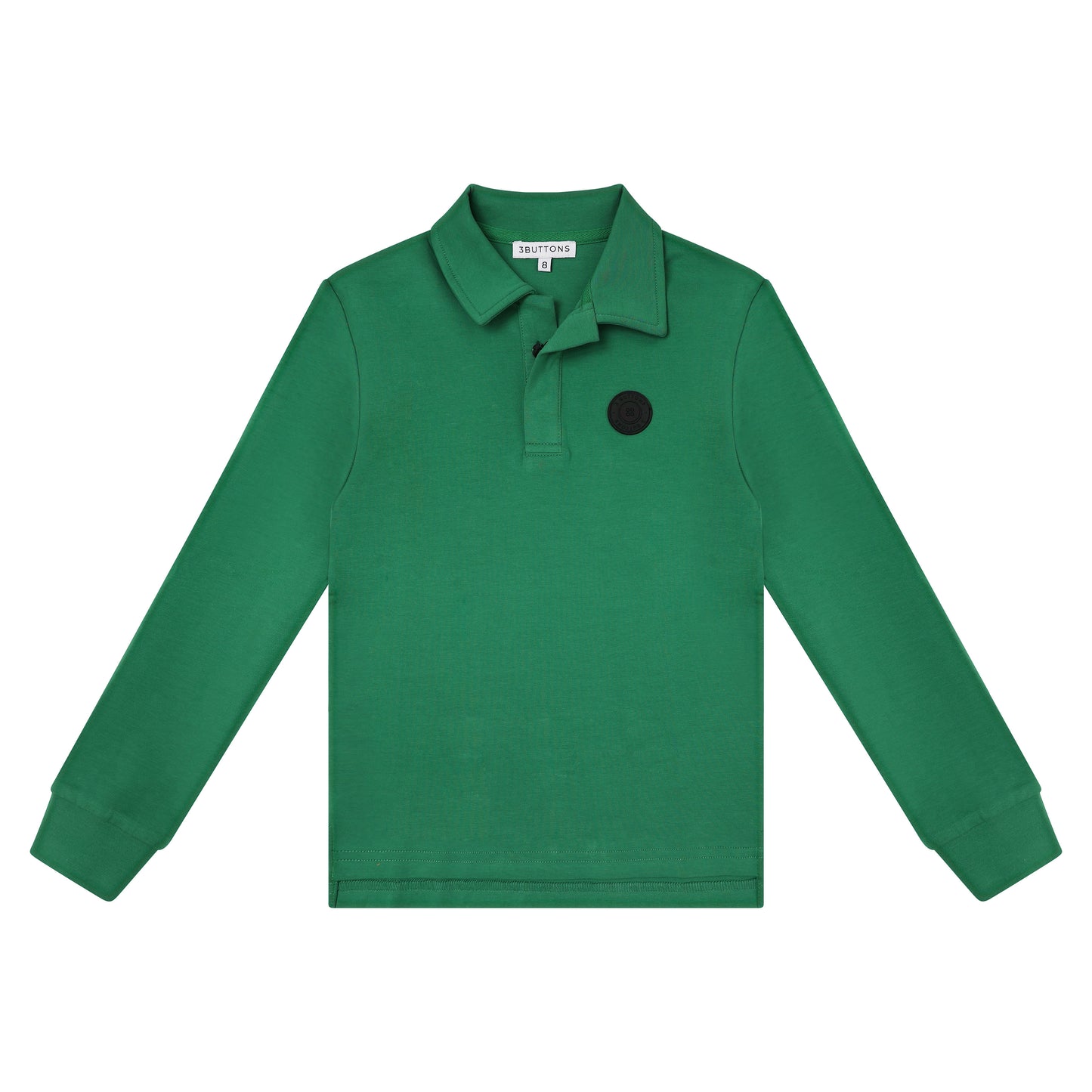 3 BUTTONS GREEN POLO SWEATSHIRT