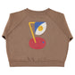 PIUPIUCHICK CHOCOLATE BROWN WORDED SWEATSHIRT