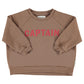 PIUPIUCHICK CHOCOLATE BROWN WORDED SWEATSHIRT