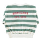 PIUPIUCHICK ECRU/GREEN STRIPED SWEATSHIRT