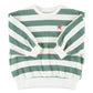 PIUPIUCHICK ECRU/GREEN STRIPED SWEATSHIRT