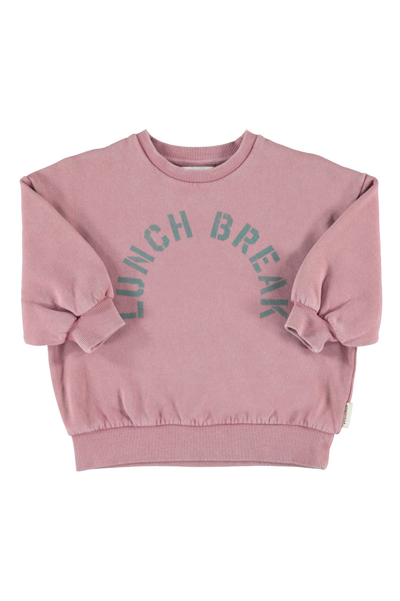 PIUPIUCHICK DUSTY ROSE WORDED SWEATSHIRT